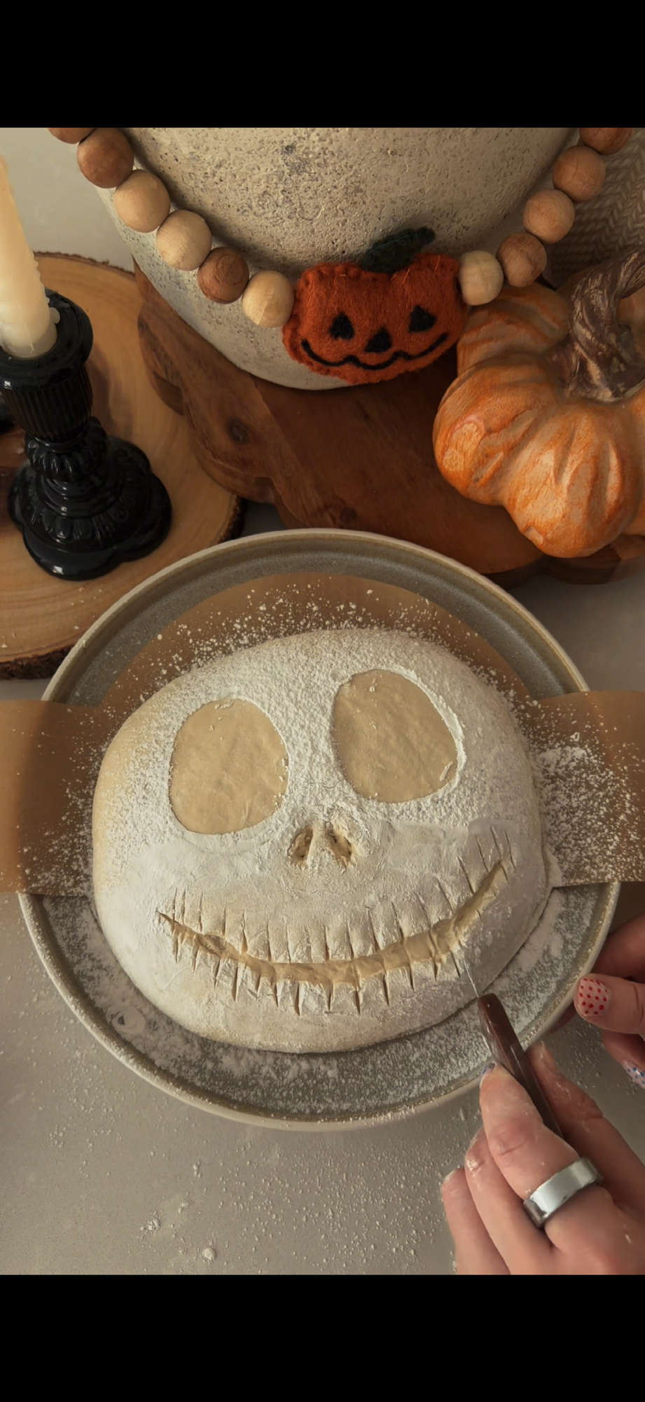 Skeleton Sourdough Scoring: Easy Halloween Bread Tutorial